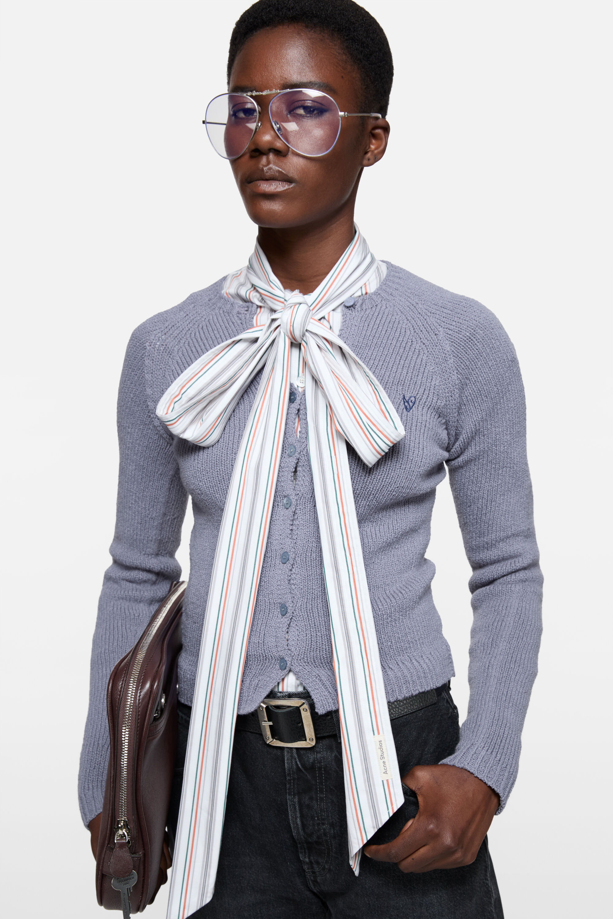 Acne Studios - ボタンアップ カーディガン - スチールブルー