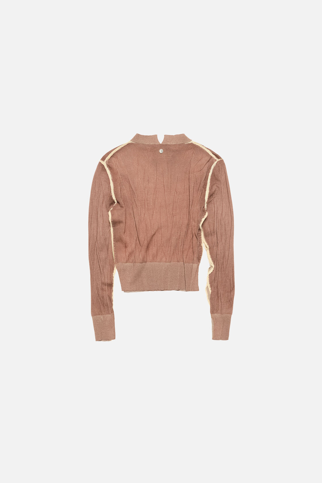 Wrinkled v-neck sweater, Old pink, 2000x