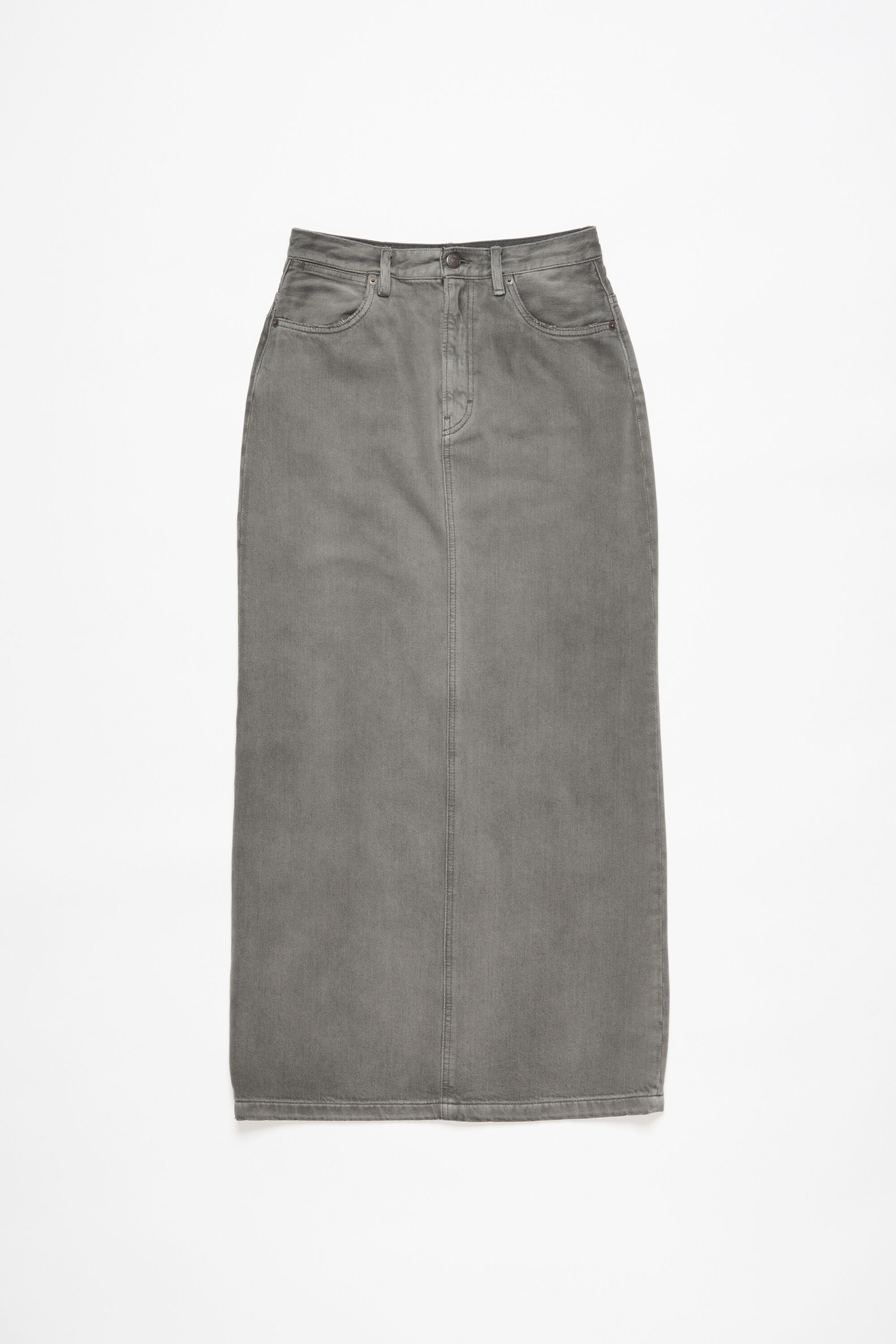 Sara' Classic Knee Length Denim Skirt in Vintage Grey – The Main Street  Exchange