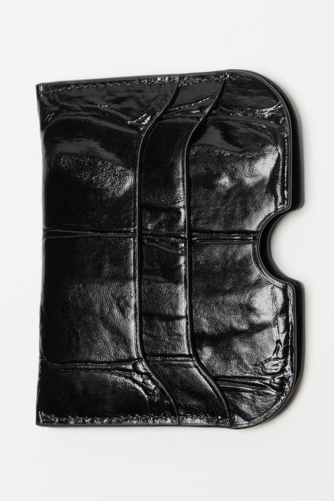 Leather card holder, Black, 2000x