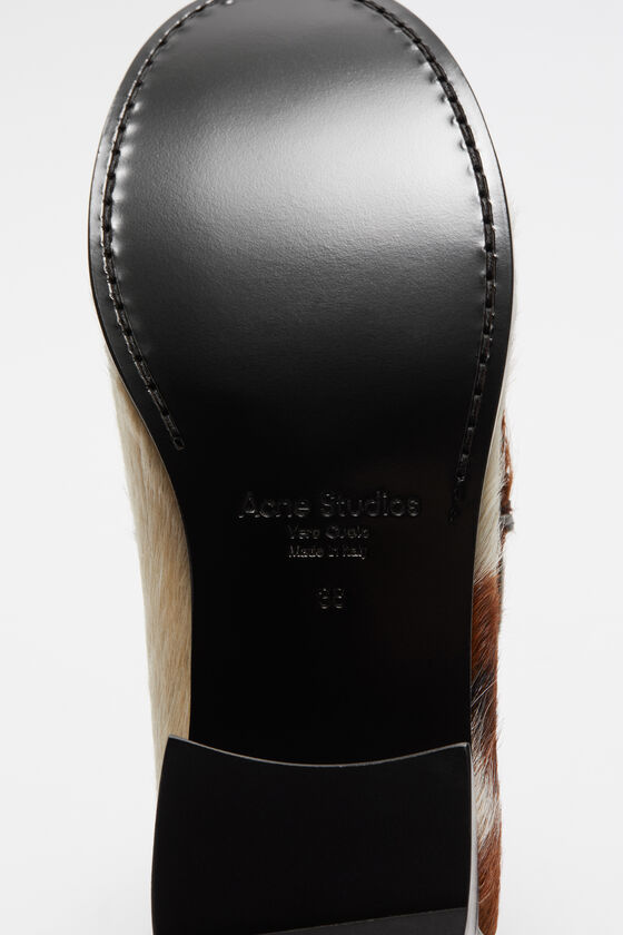 Acne Studios - レザーローファー - マルチブラウン