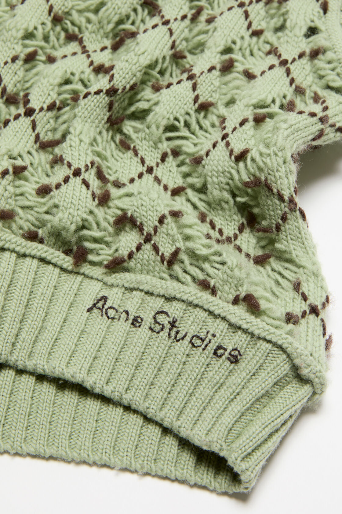 Argyle wool vest, Sage green, 2000x