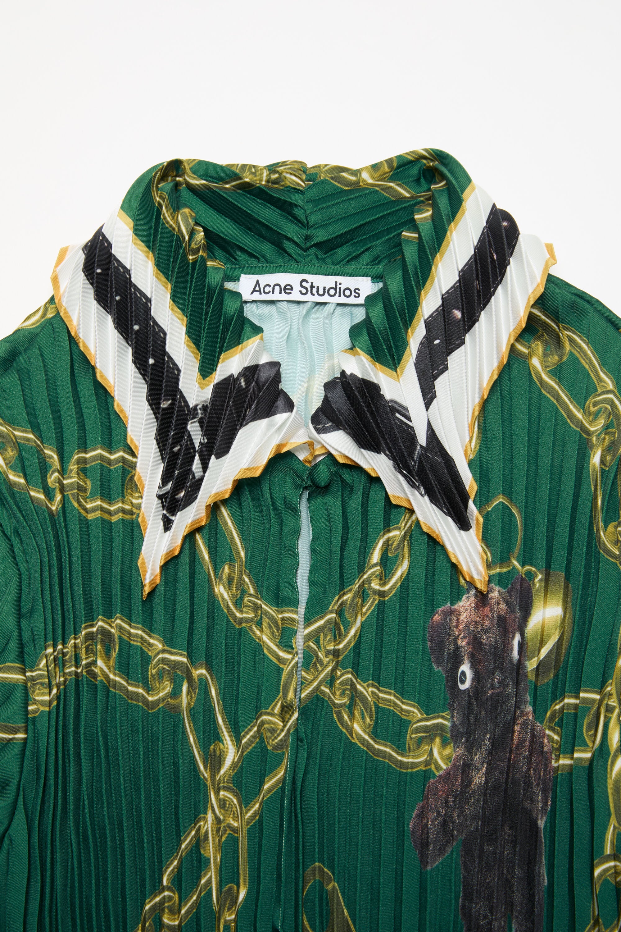 Acne Studios - Pleated printed blouse - Green