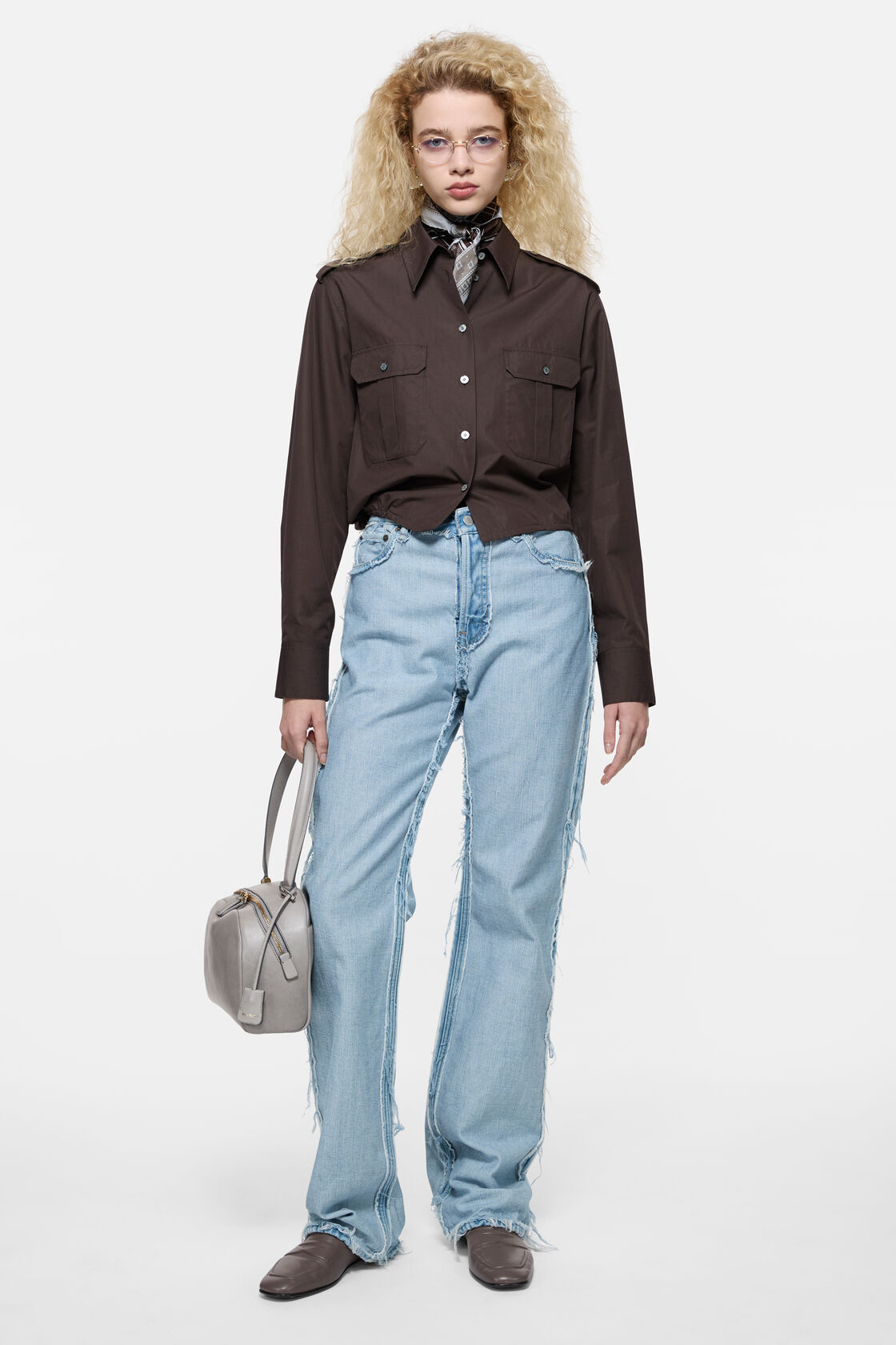 Frayed denim jeans, Light blue, 2000x