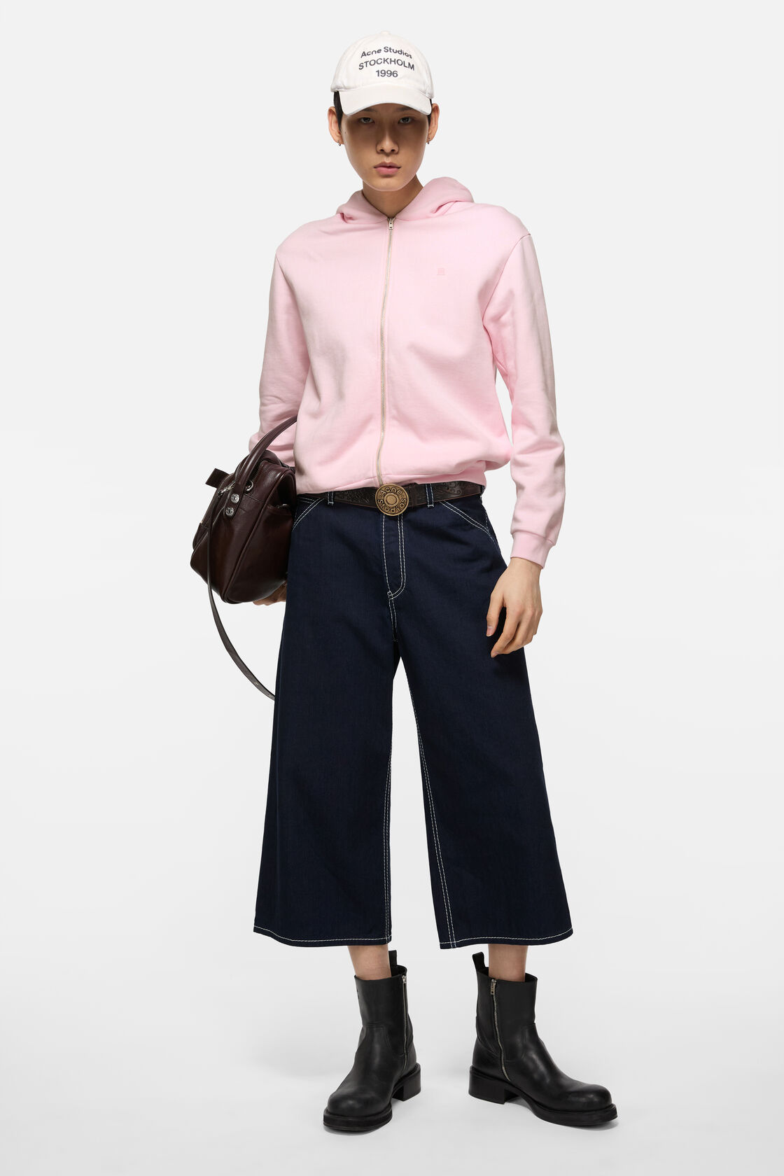 Hooded zipper sweater, Blossom pink, 2000x