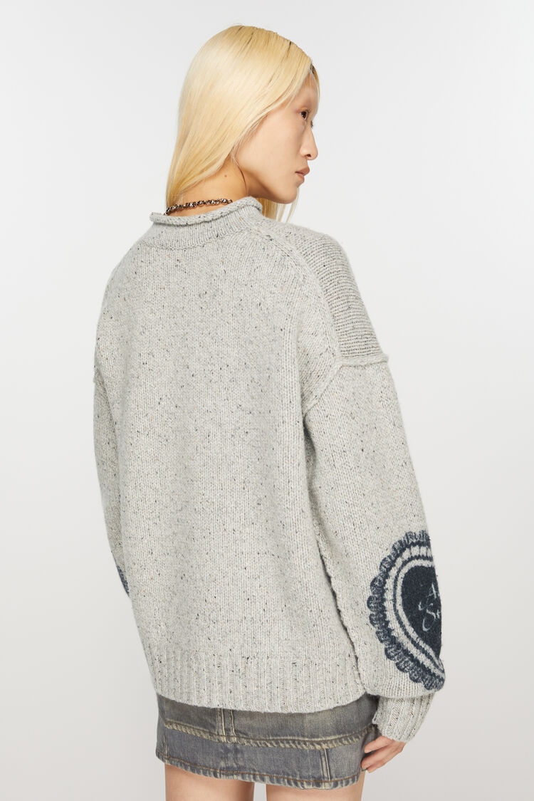 Acne Studios - Printed wool blend jumper - Light grey