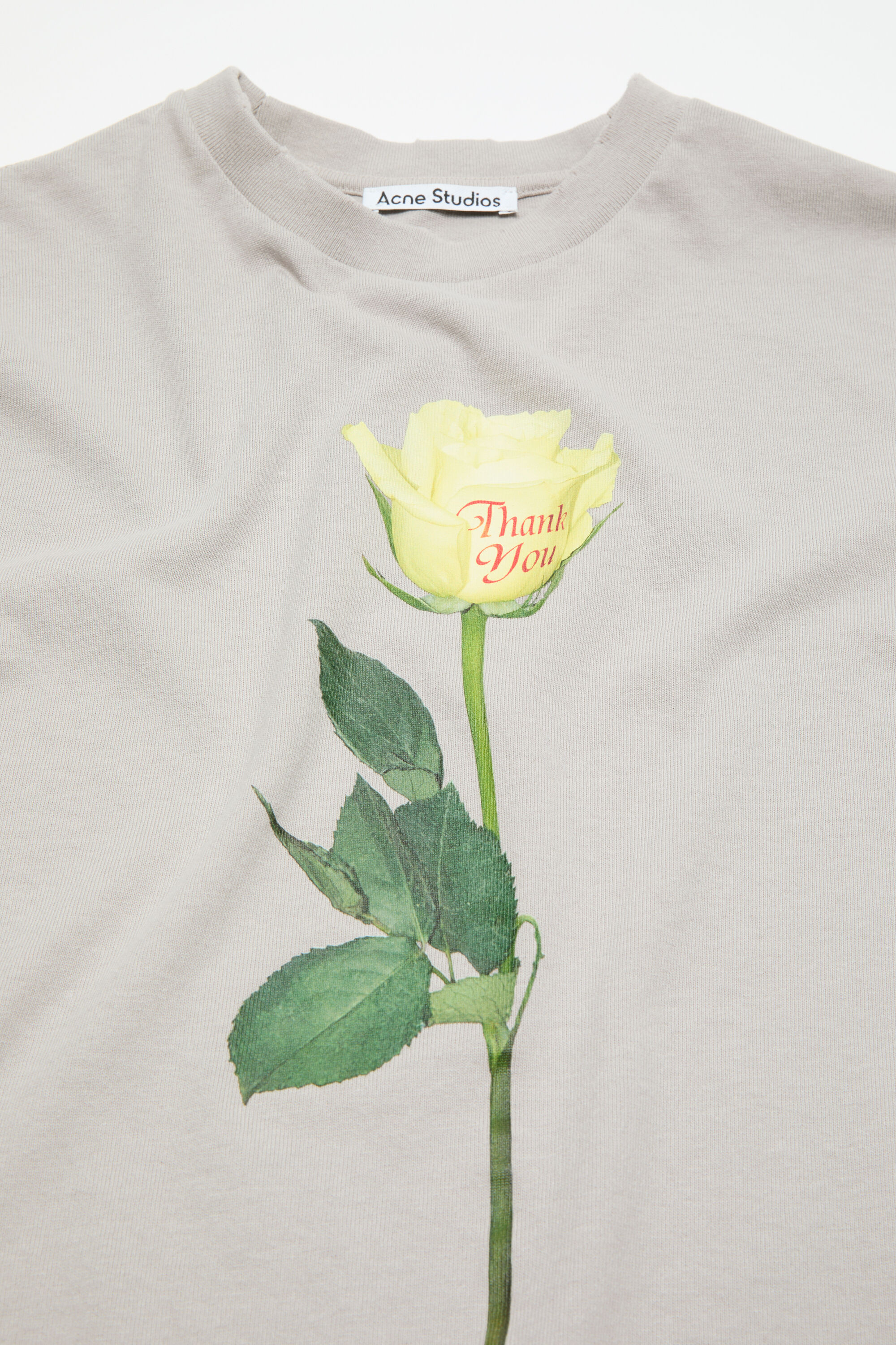 Acne Studios - レイヤードグラフィックTシャツ - ライトグレー