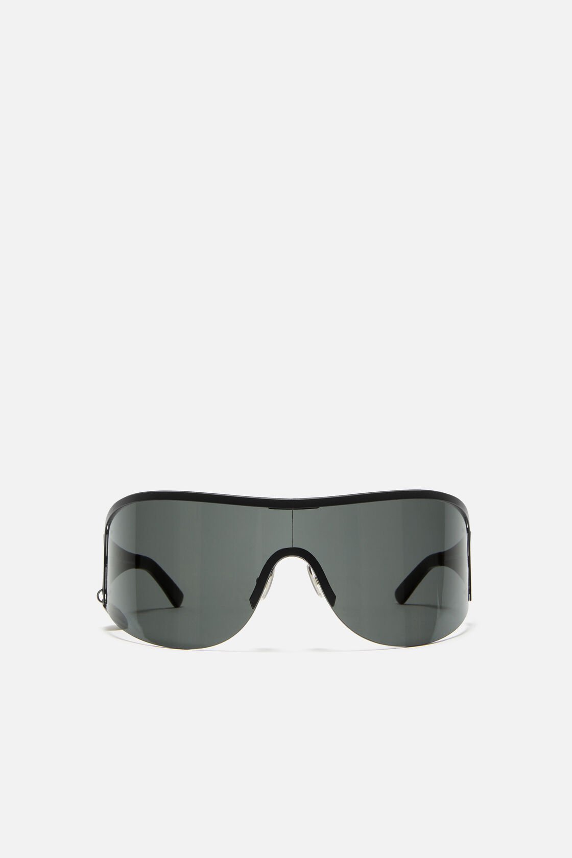 Metal shield sunglasses, Black/black, 2000x