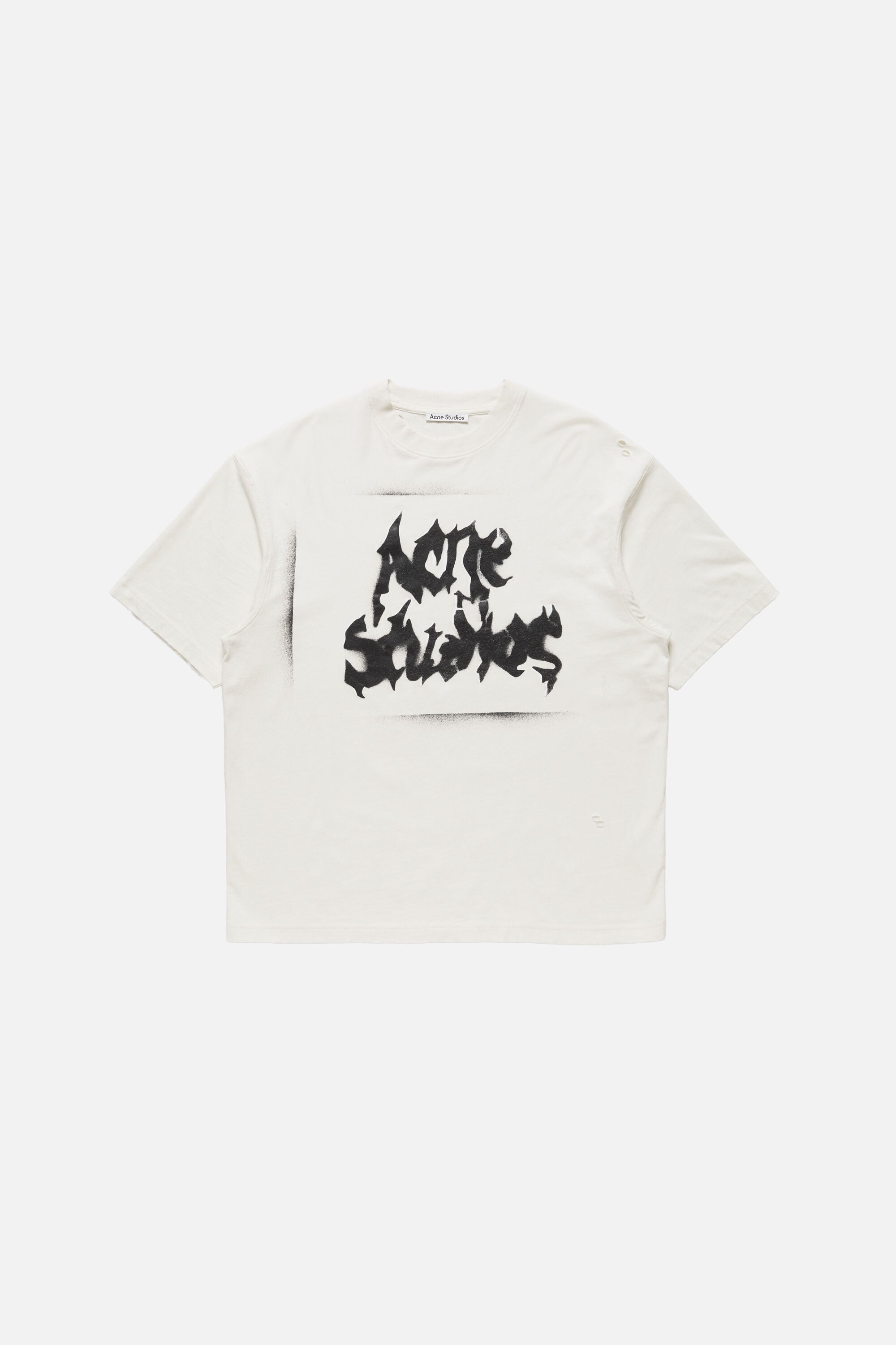 Acne Studios - ゴシックロゴTシャツ - ダスティホワイト
