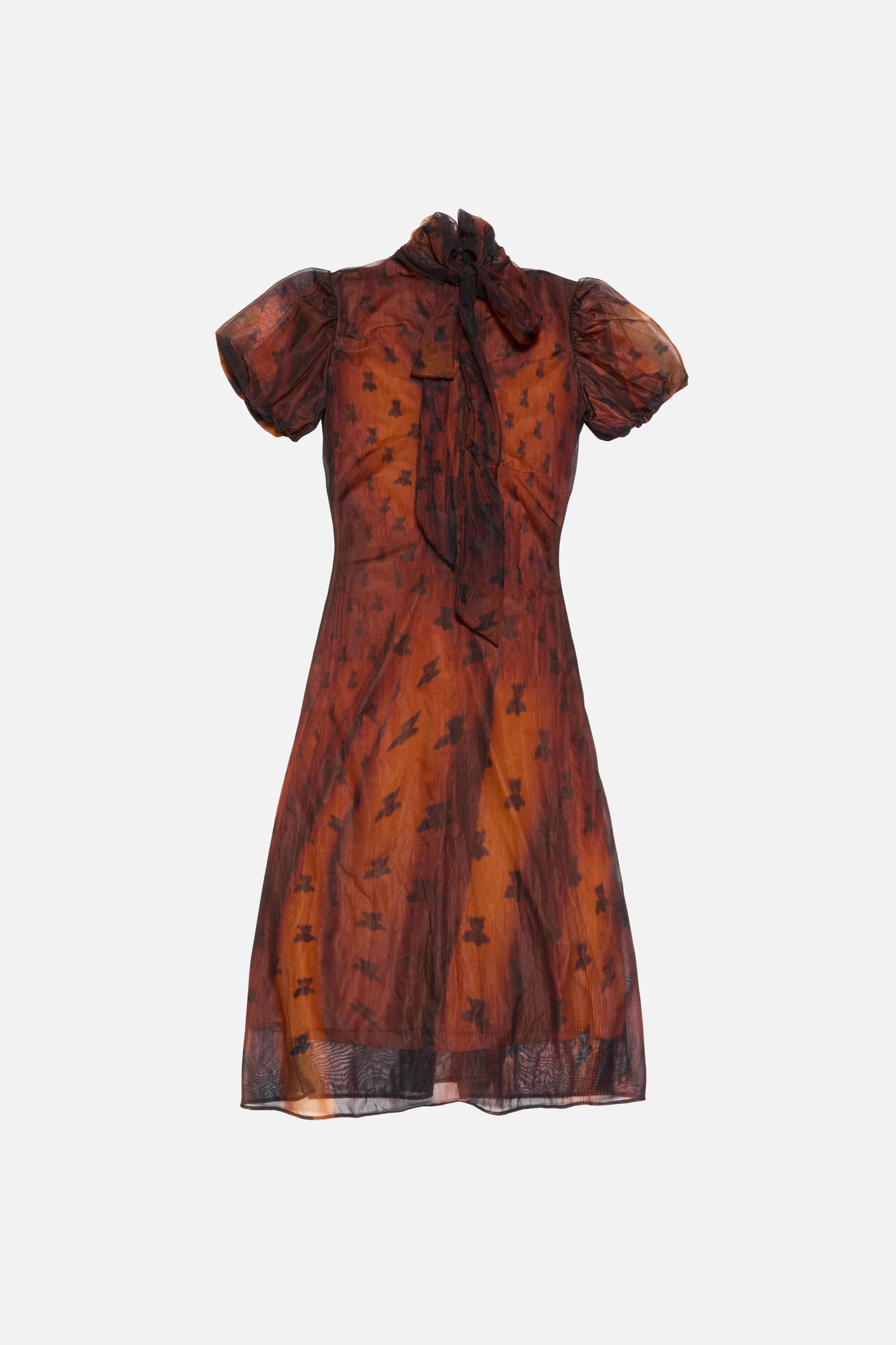 Acne Studios - リボンドレス - ラストブラウン