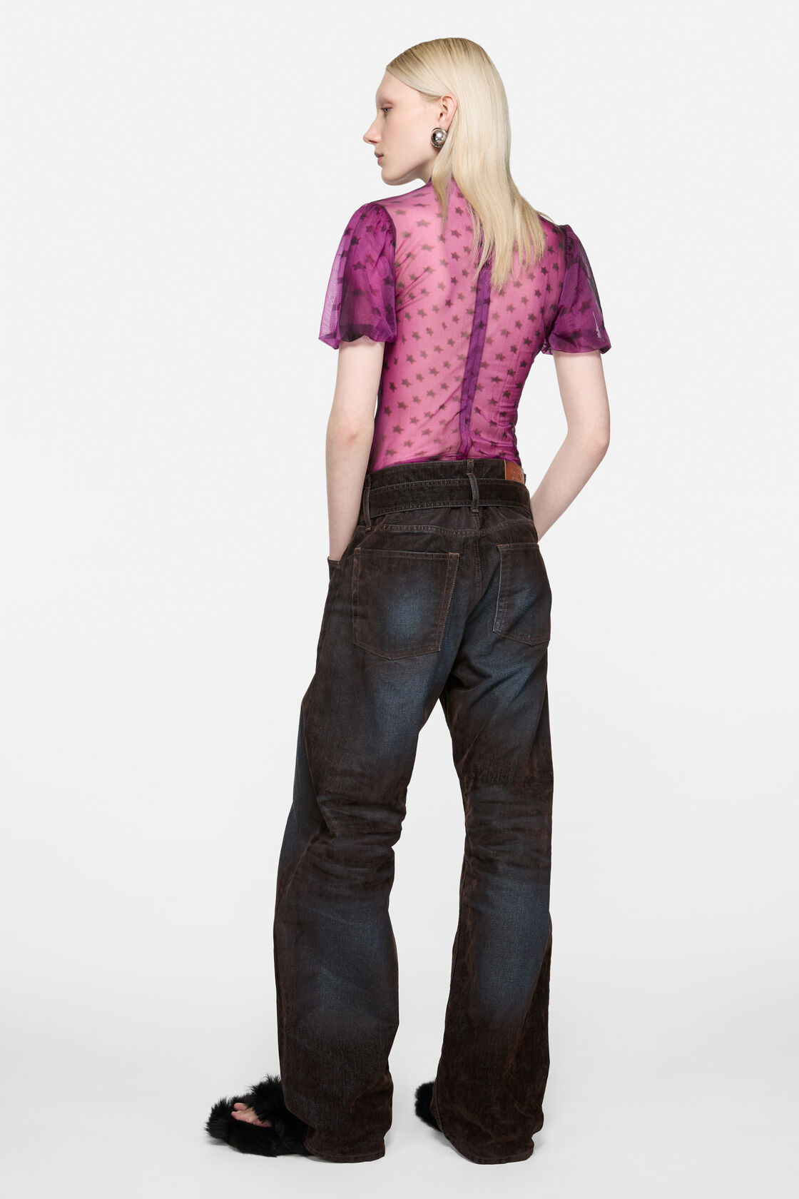 Belted jeans, Brown/blue, 2000x