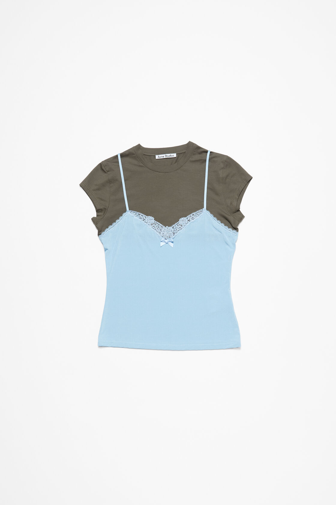Layered strap t-shirt, Grey/blue, 2000x