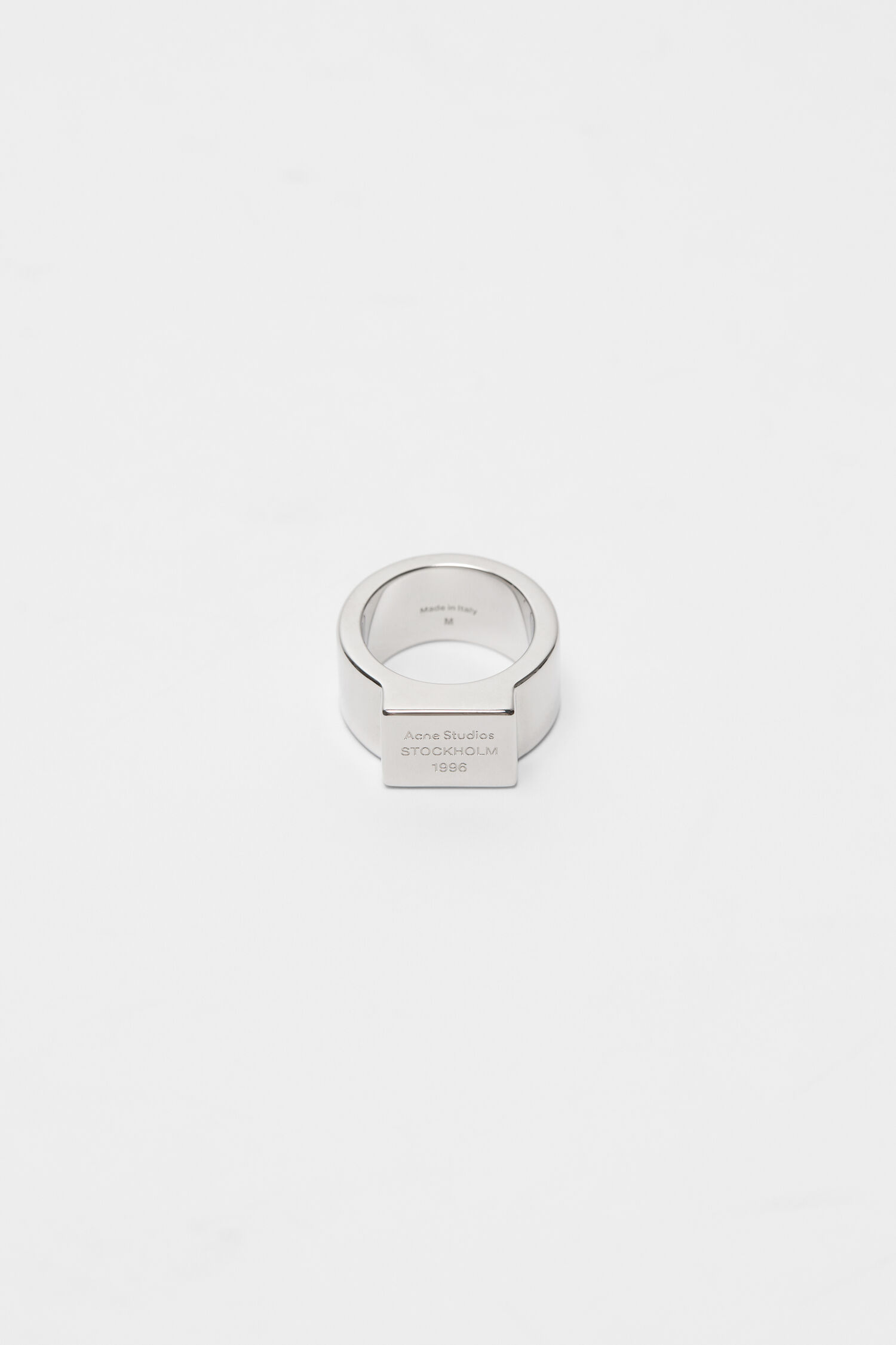 Acne Studios - Logo engraved signet ring - Silver