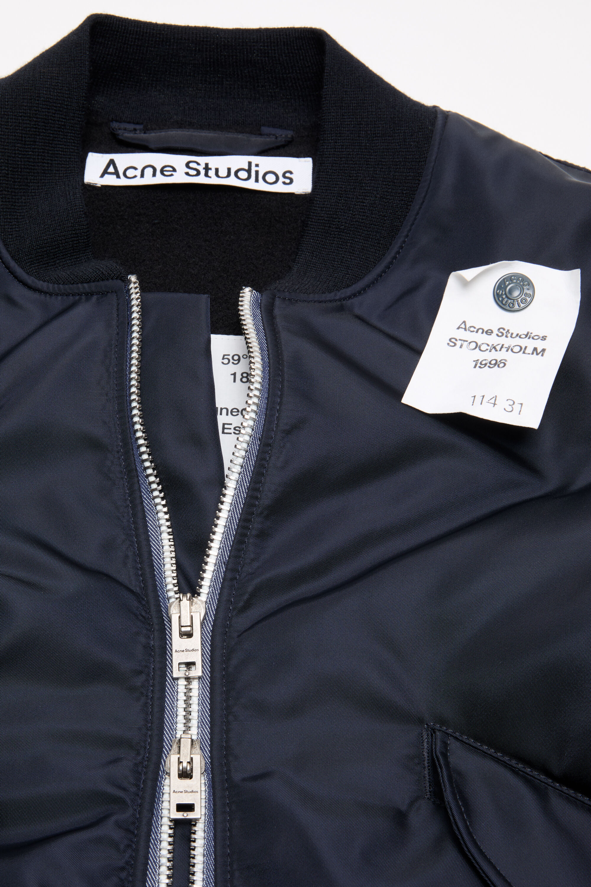 Acne Studios - Nylon bomber jacket - Evening blue
