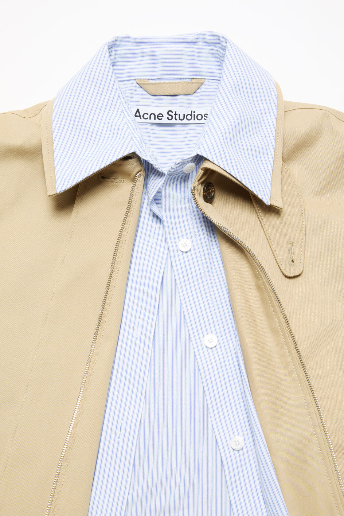 Layered twill jacket, Pale beige, 2000x