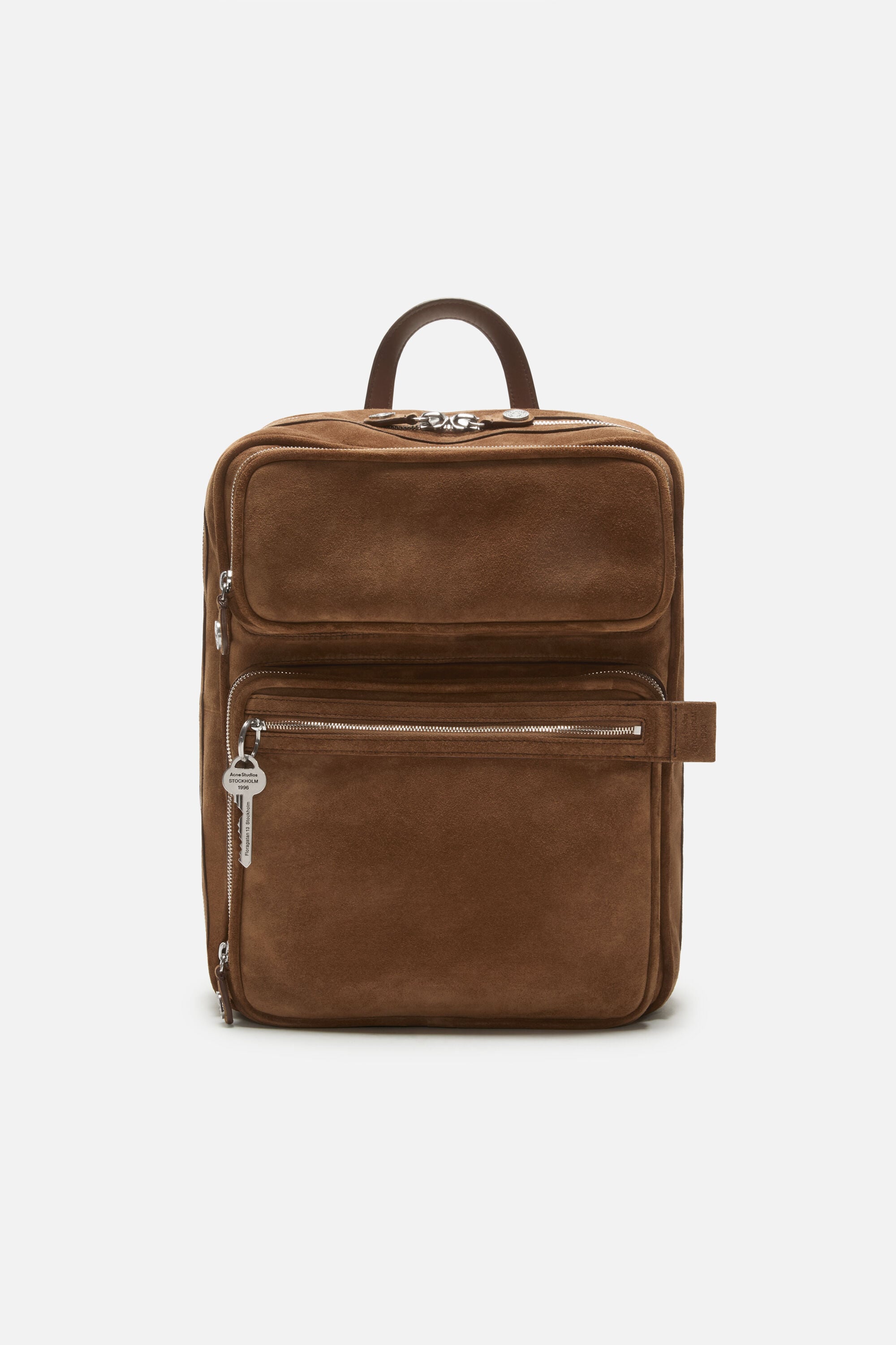 Acne Studios - Camero Gym Suede Backpack - Cognac brown