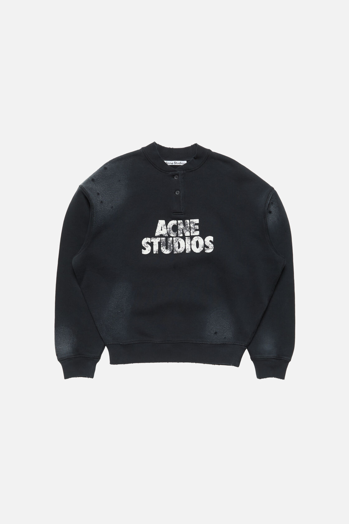 Fleece logo sweatshirt, Black, 2000x