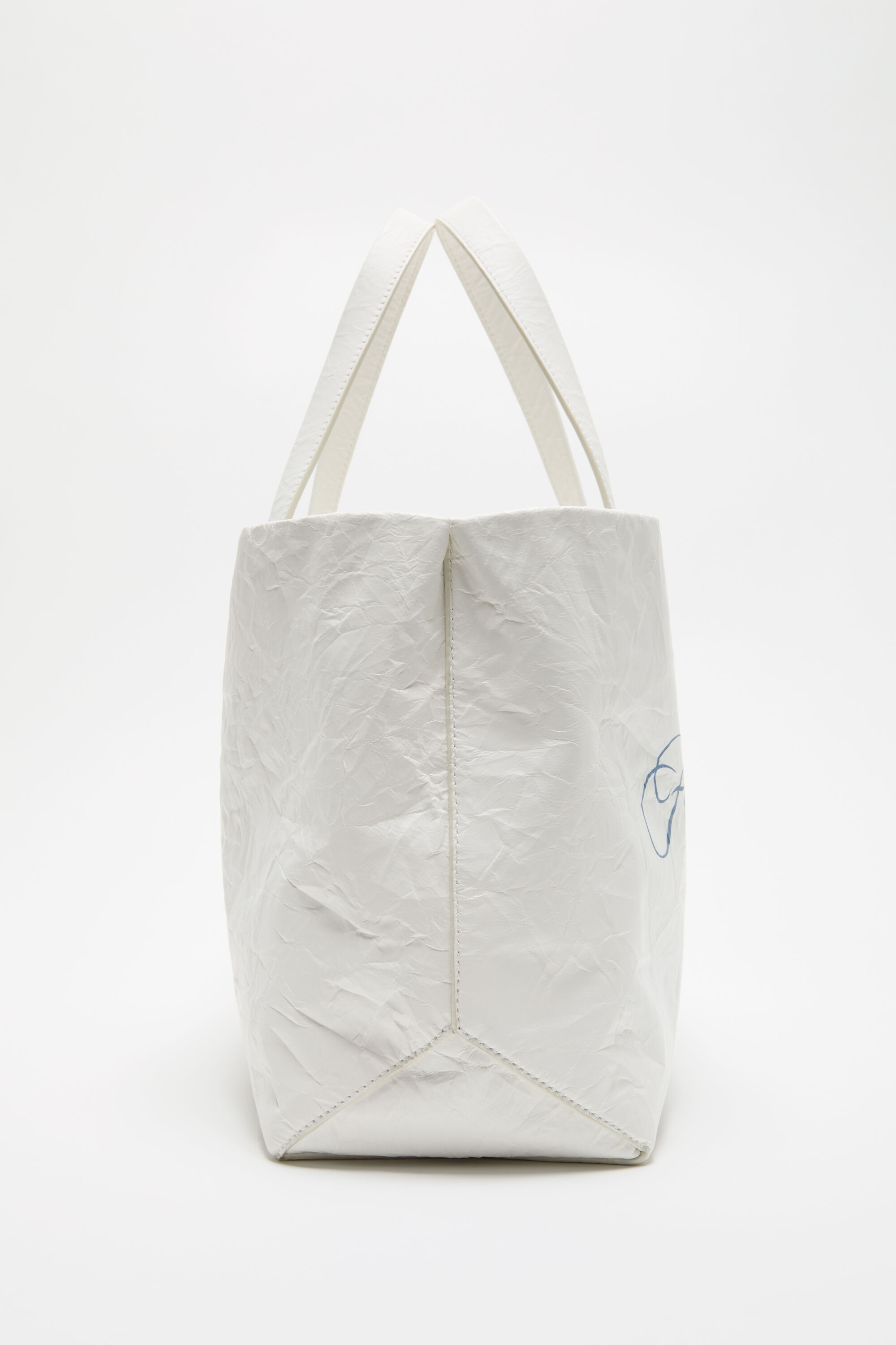 acne studios トートバッグ Acne Studios - Leather tote with logo - White