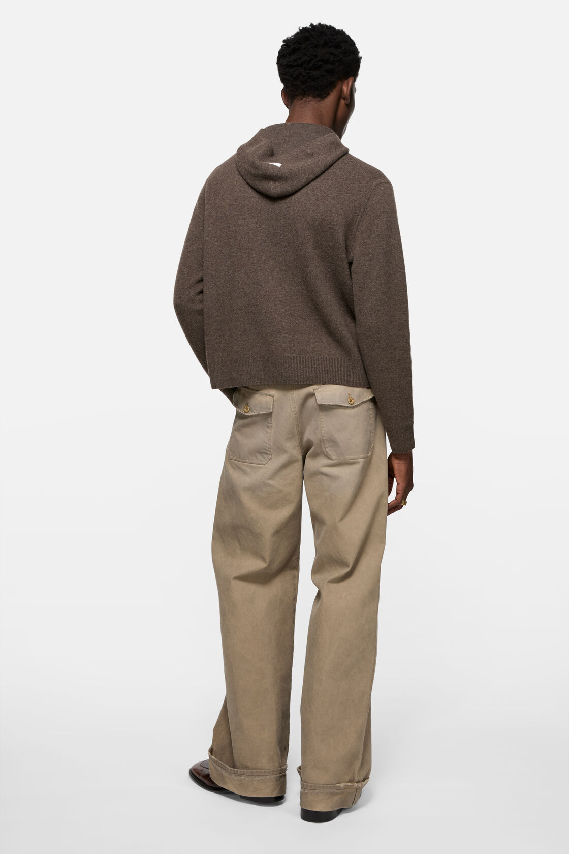 Cashmere hoodie, Walnut brown, 2000x