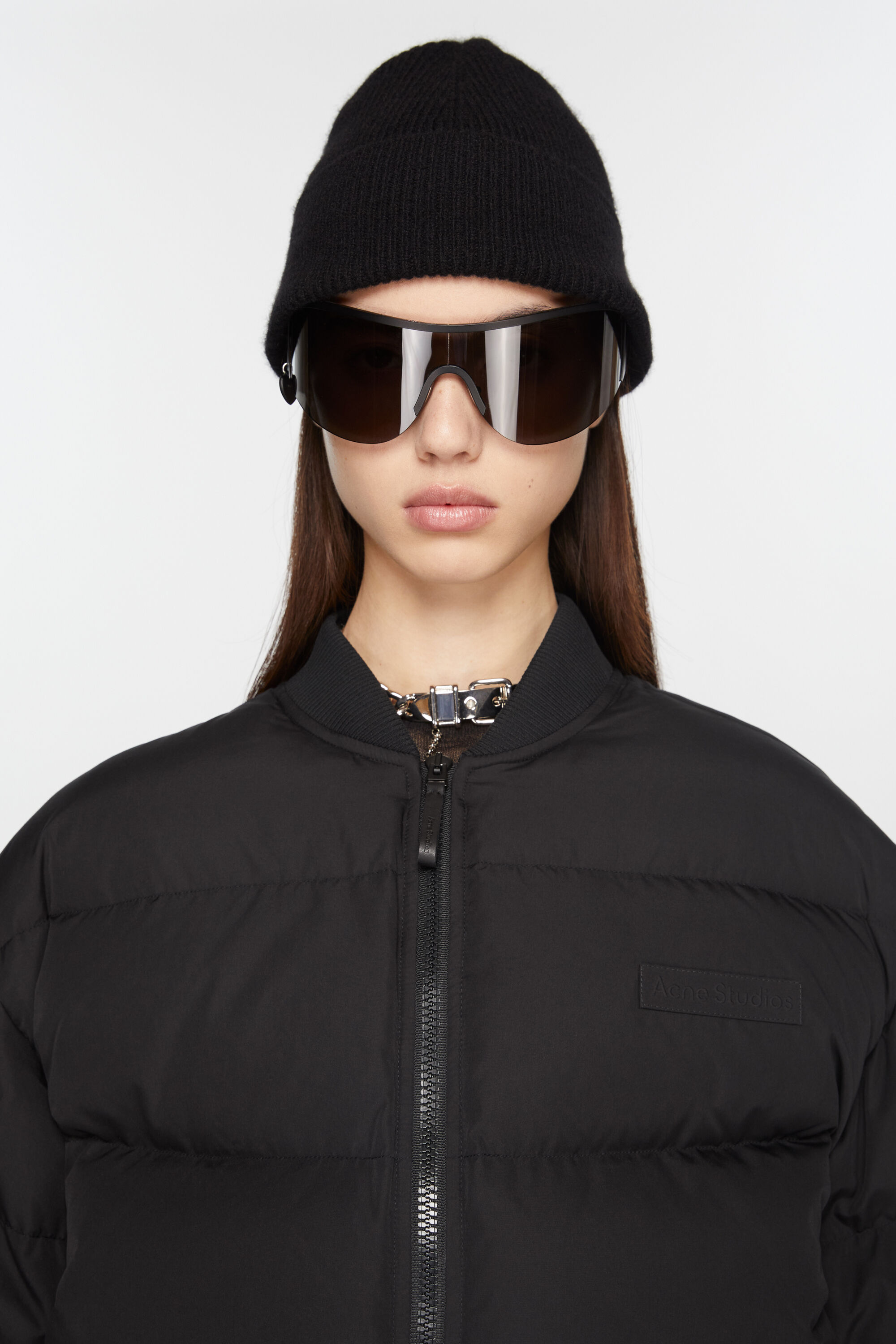 Acne Studios - ウールカシミア ビーニー - ブラック Acne Studios - ウールカシミア ビーニー - ブラック