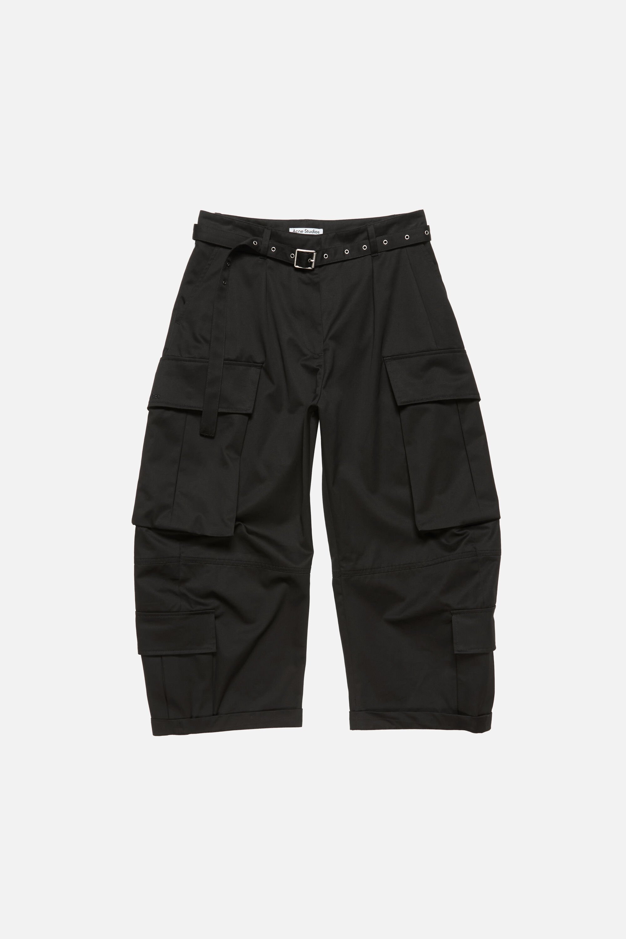 Acne Studios カーゴトラウザーズ Acne Studios - ツイルカーゴトラウザーズ - ブラック