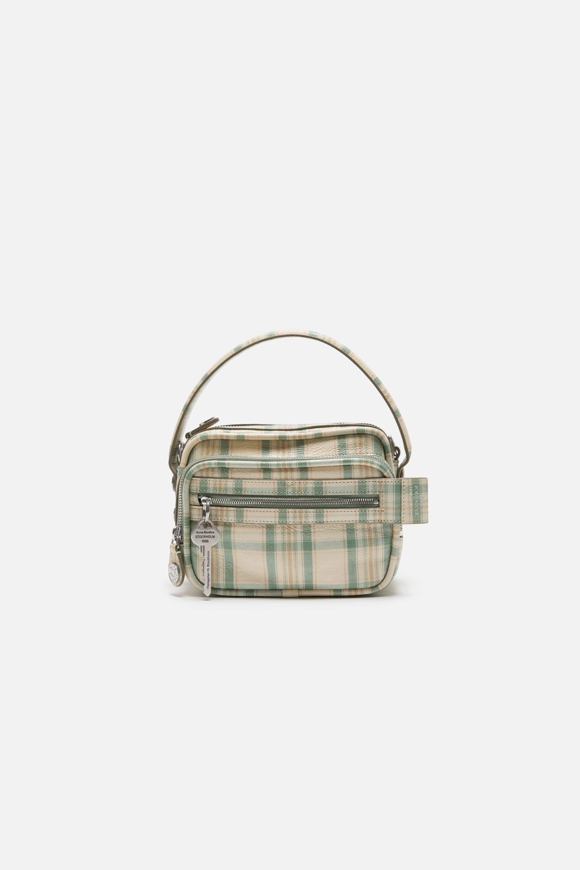 Acne Studios - Camero Kit check crossbody bag - Green/orange