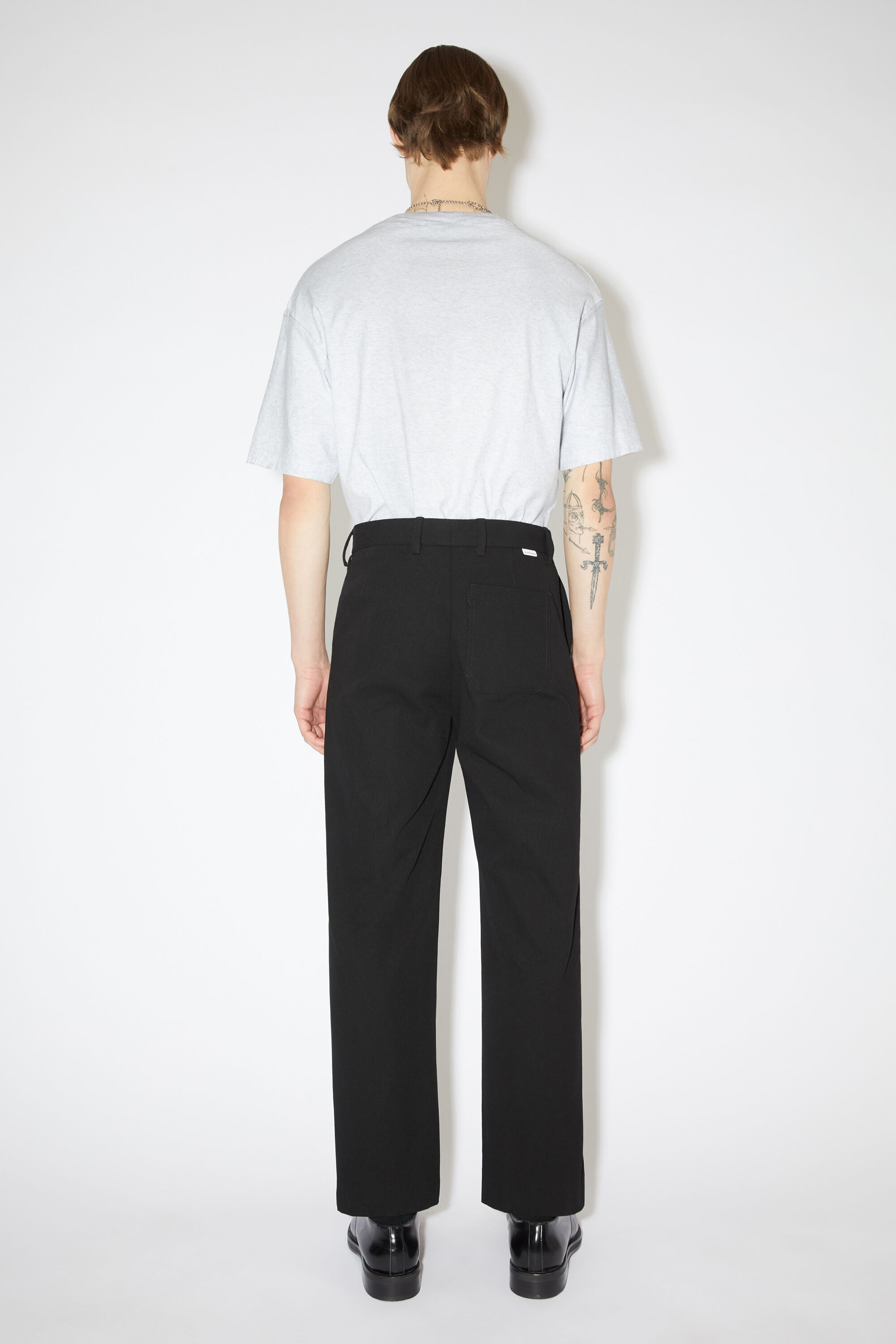 아크네 스튜디오 Acne Studios Twill cotton-blend trousers - Black