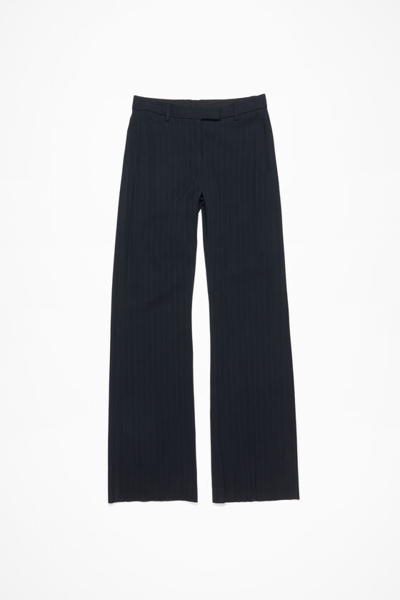 Acne Studios - ピンストライプトラウザーズ - ネイビーブルー