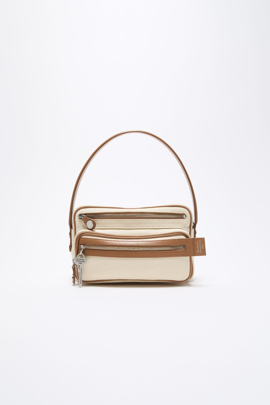 Camero Party Canvas Bag, Cream beige/brown, 2000x