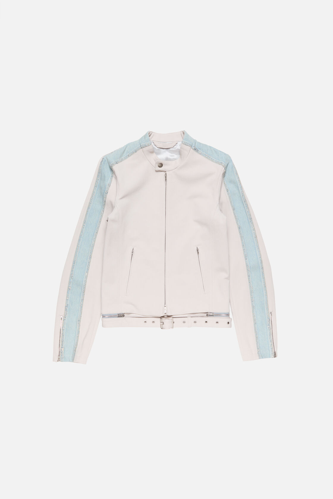Twill biker jacket, Light taupe, 2000x
