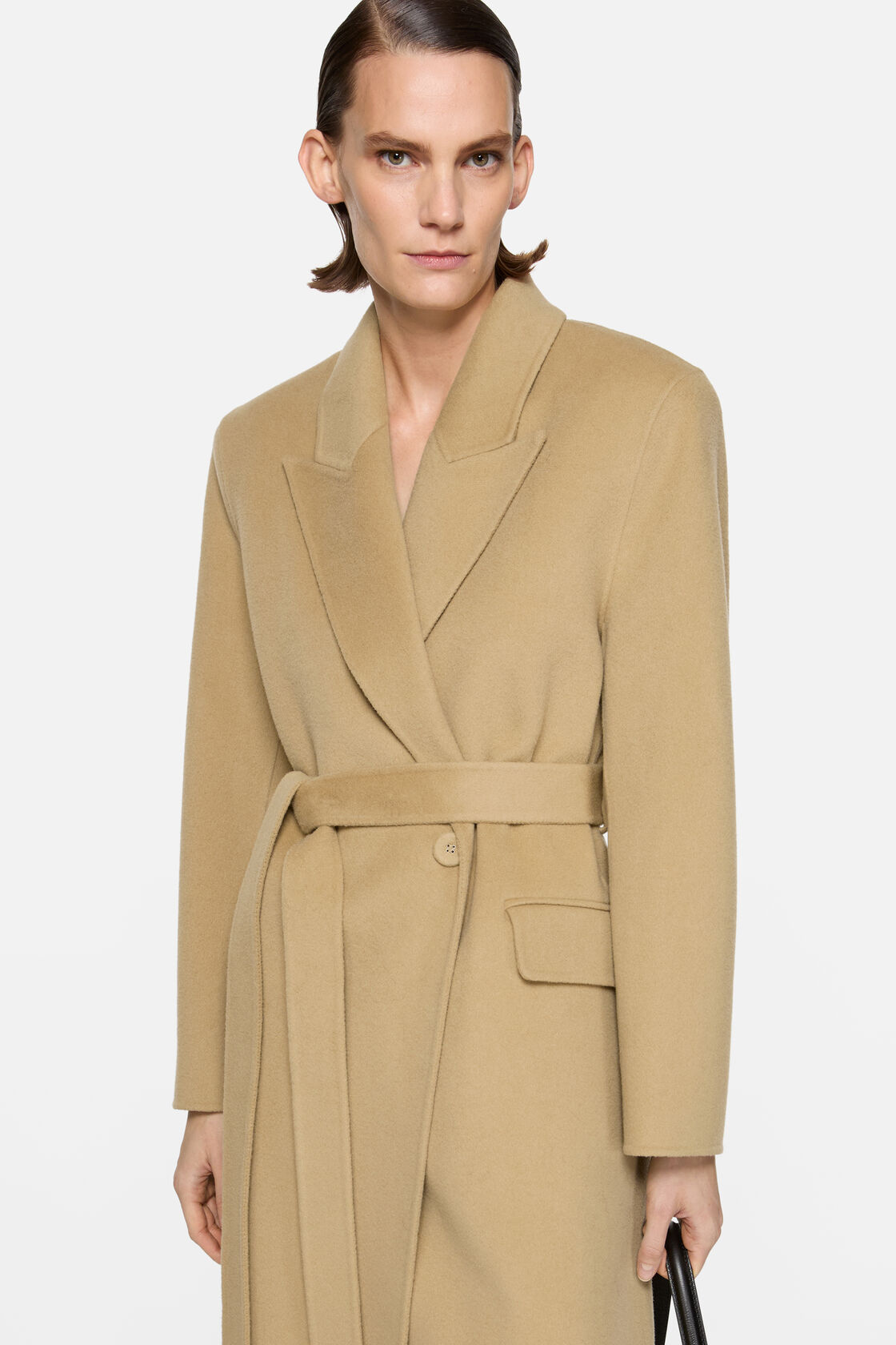 Double-breasted wool coat, Light beige, 2000x