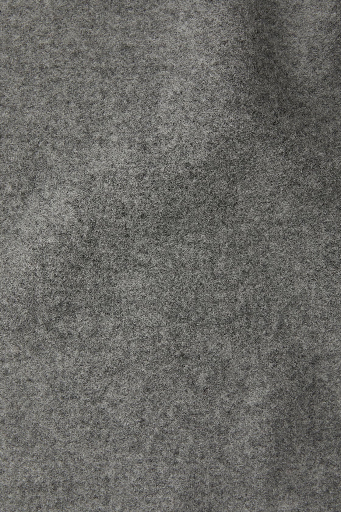 Fringe wool scarf - skinny, Grey Melange, 2000x