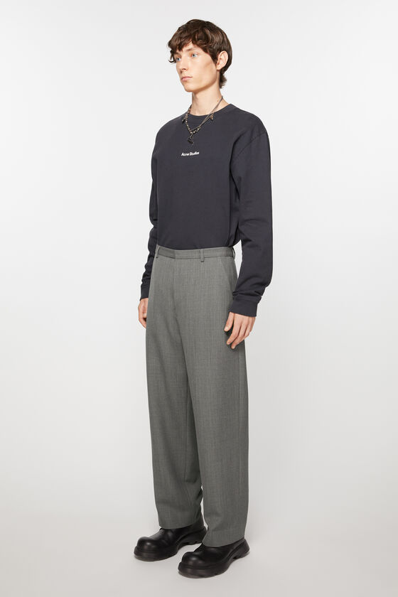 Acne Studios - Wool blend trousers - Grey Melange 