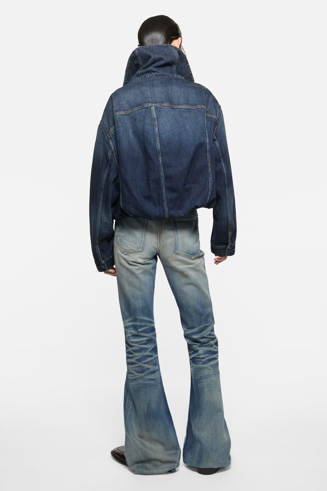 Cropped denim jacket, Dark Blue, 2000x