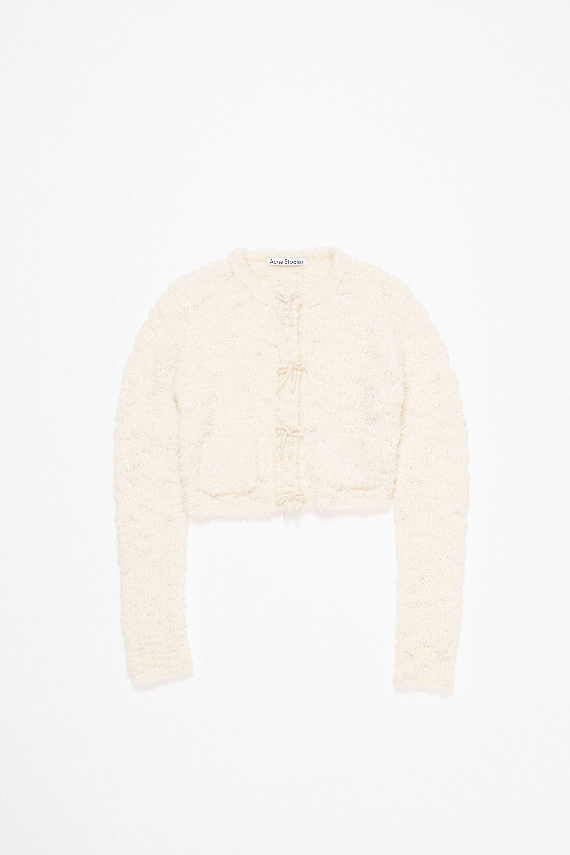 Acne Studios - リボンウールカーディガン - ホワイト