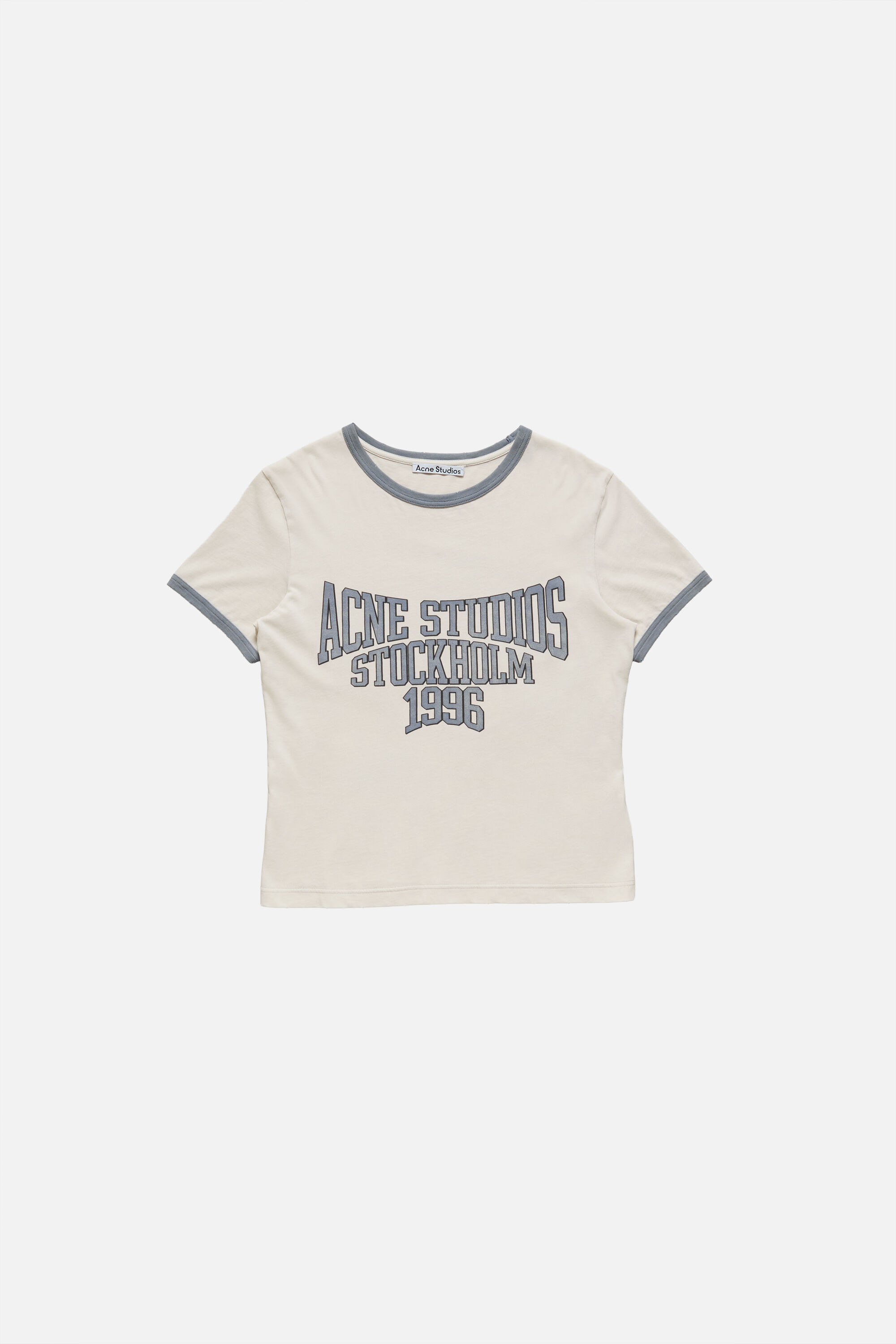 Acne Studios - グラフィックTシャツ - オフホワイト/グレーブルー