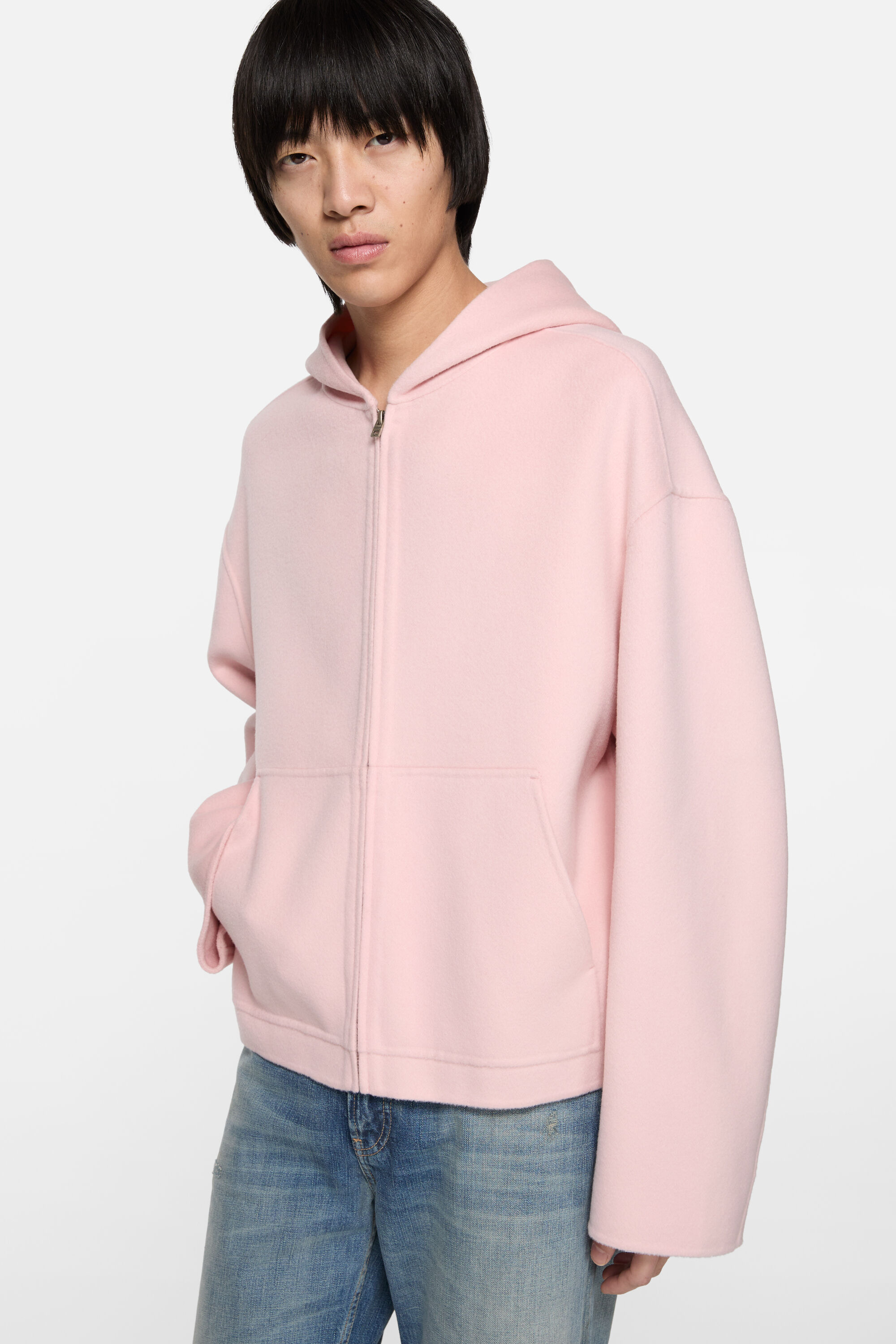 Acne Studios - Cashmere hooded jacket - Baby pink