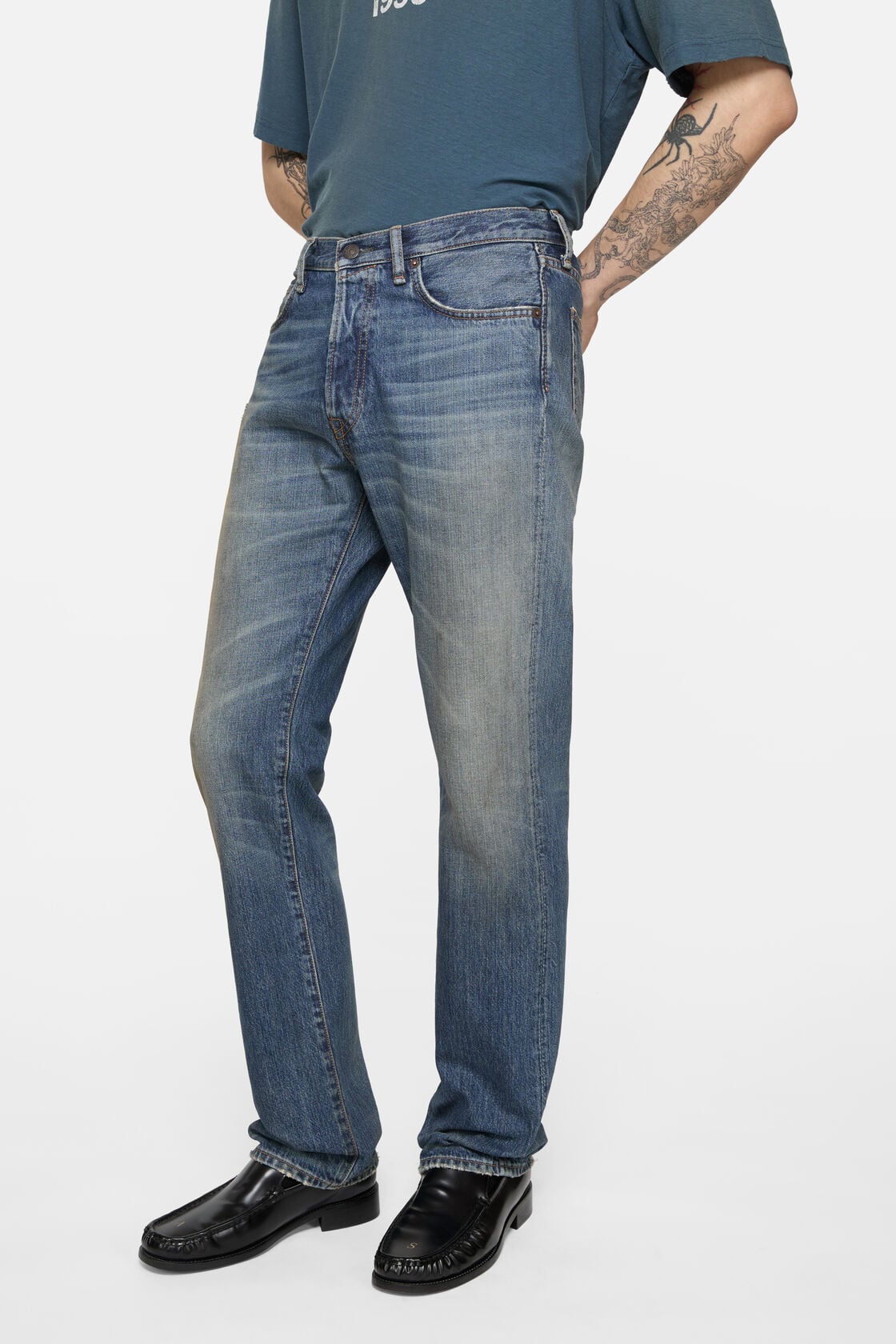 Regular fit jeans - 1996M, Mid Blue, 2000x