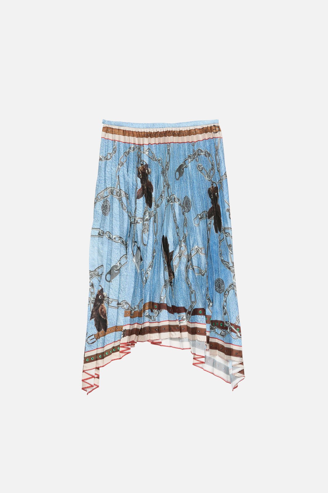 长款百褶半身裙, 丹宁蓝, 2000x