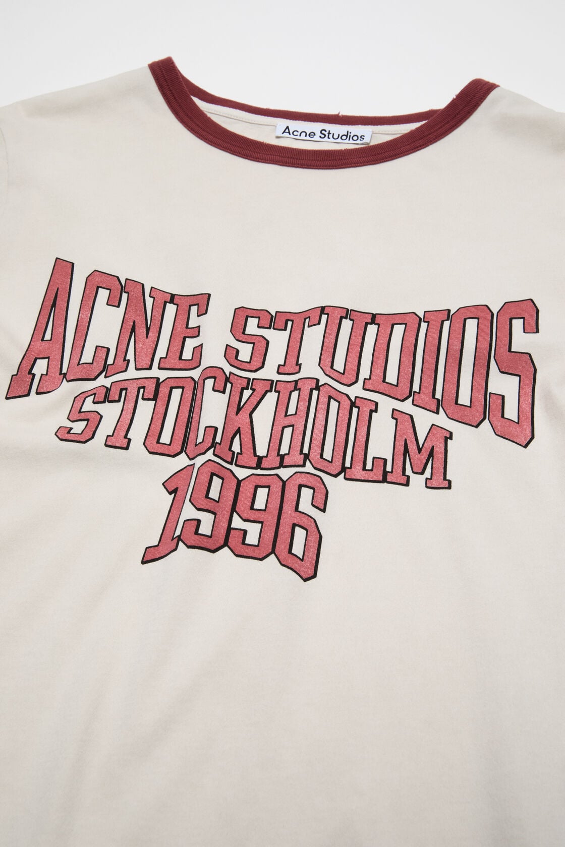 Graphic t-shirt, Off white/burgundy, 2000x