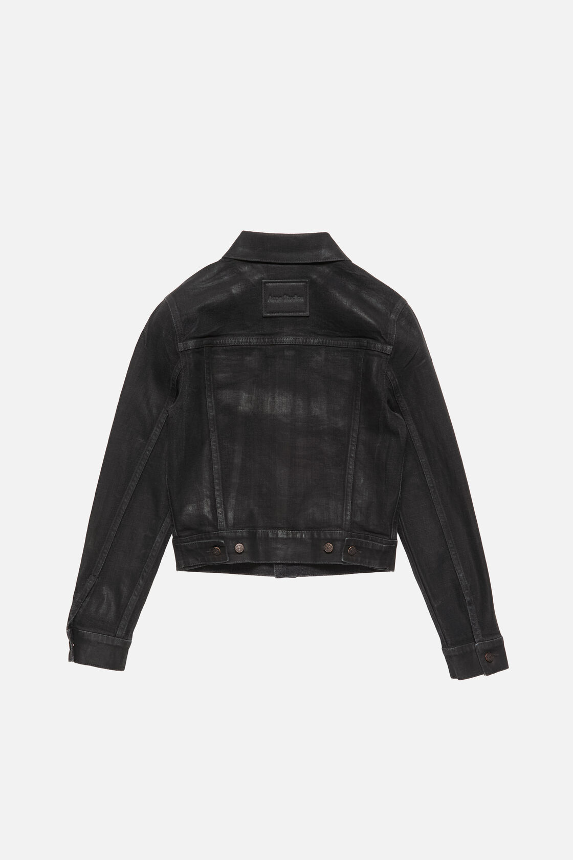 Fitted denim jacket, Black, 2000x
