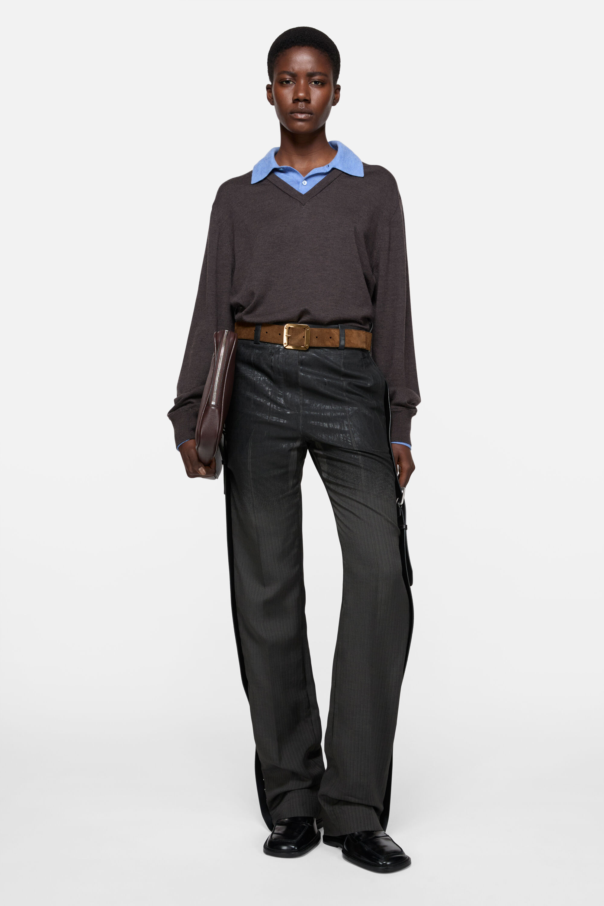 Acne Studios - Reversible leather belt - Cognac brown/black