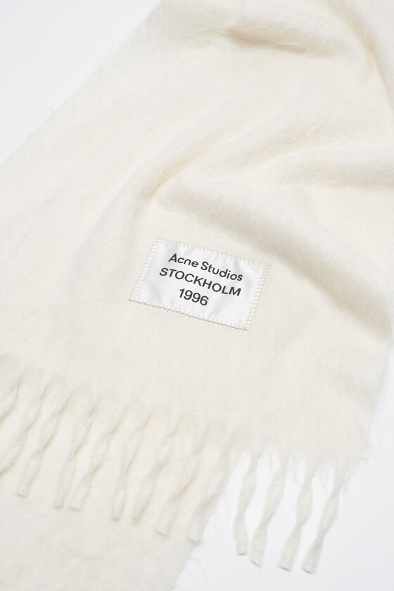 Acne Studios - フリンジアルパカスカーフ - ホワイト