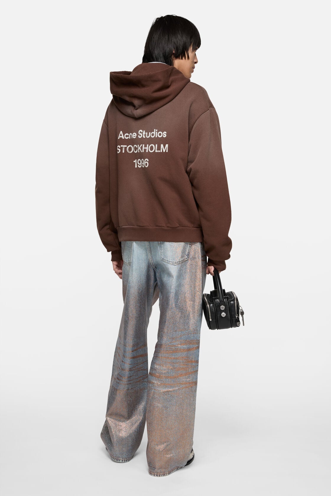 Fleece logo hoodie, Chocolate brown, 2000x