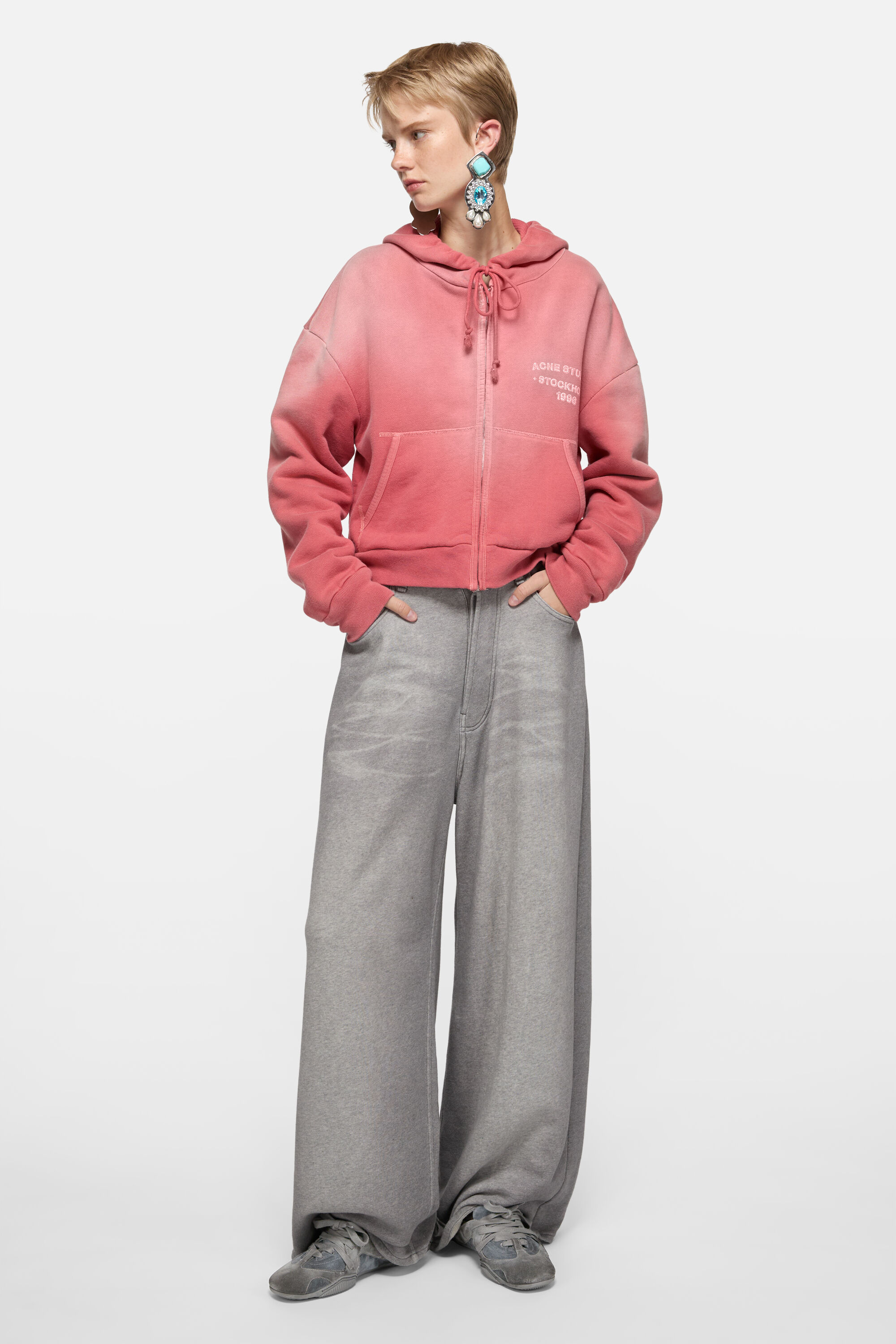 Acne Studios - Lace-up suede shoes - Multi grey