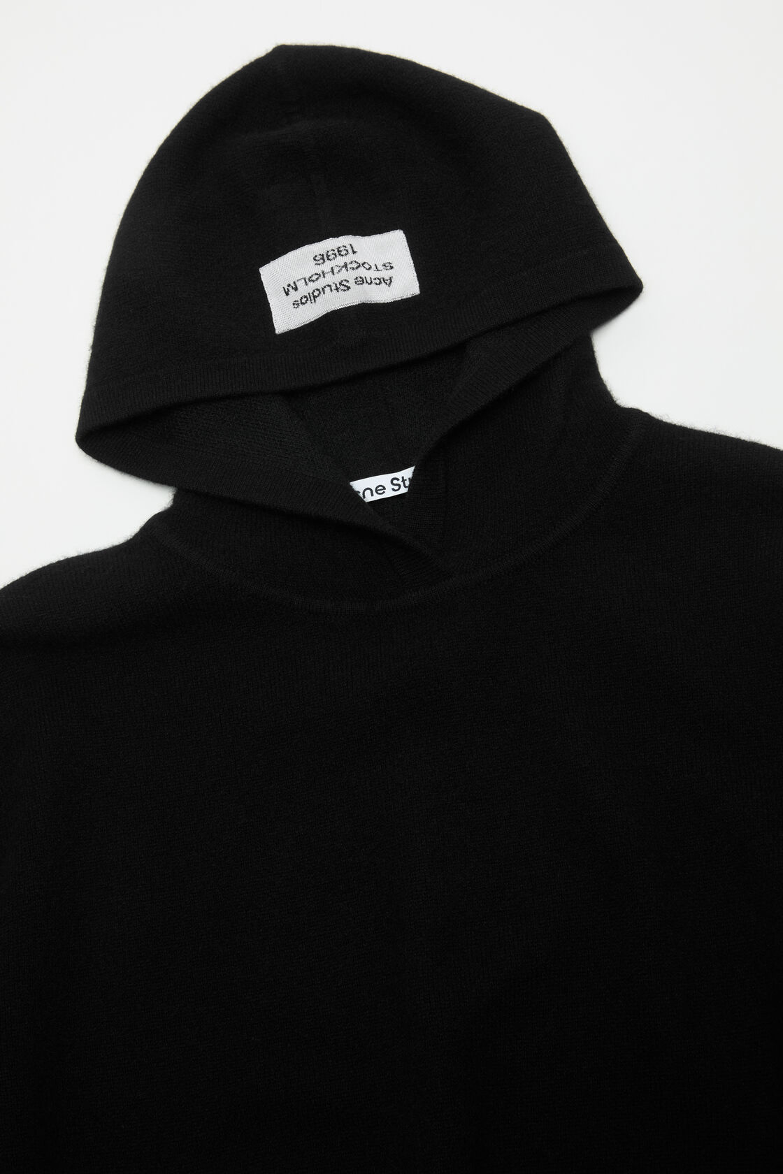 Cashmere hoodie, Black, 2000x