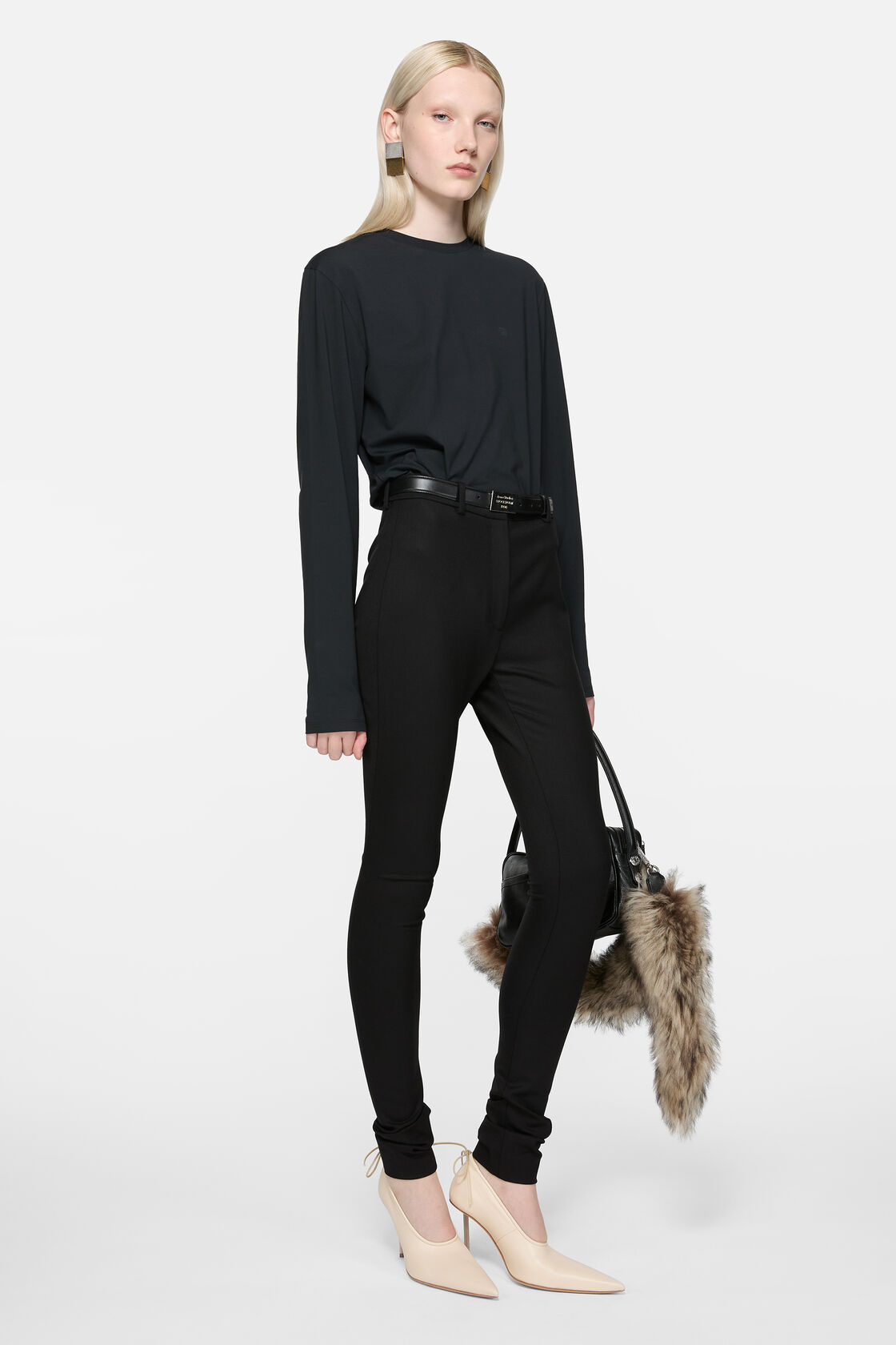 Long sleeve t-shirt - regular fit, Black, 2000x