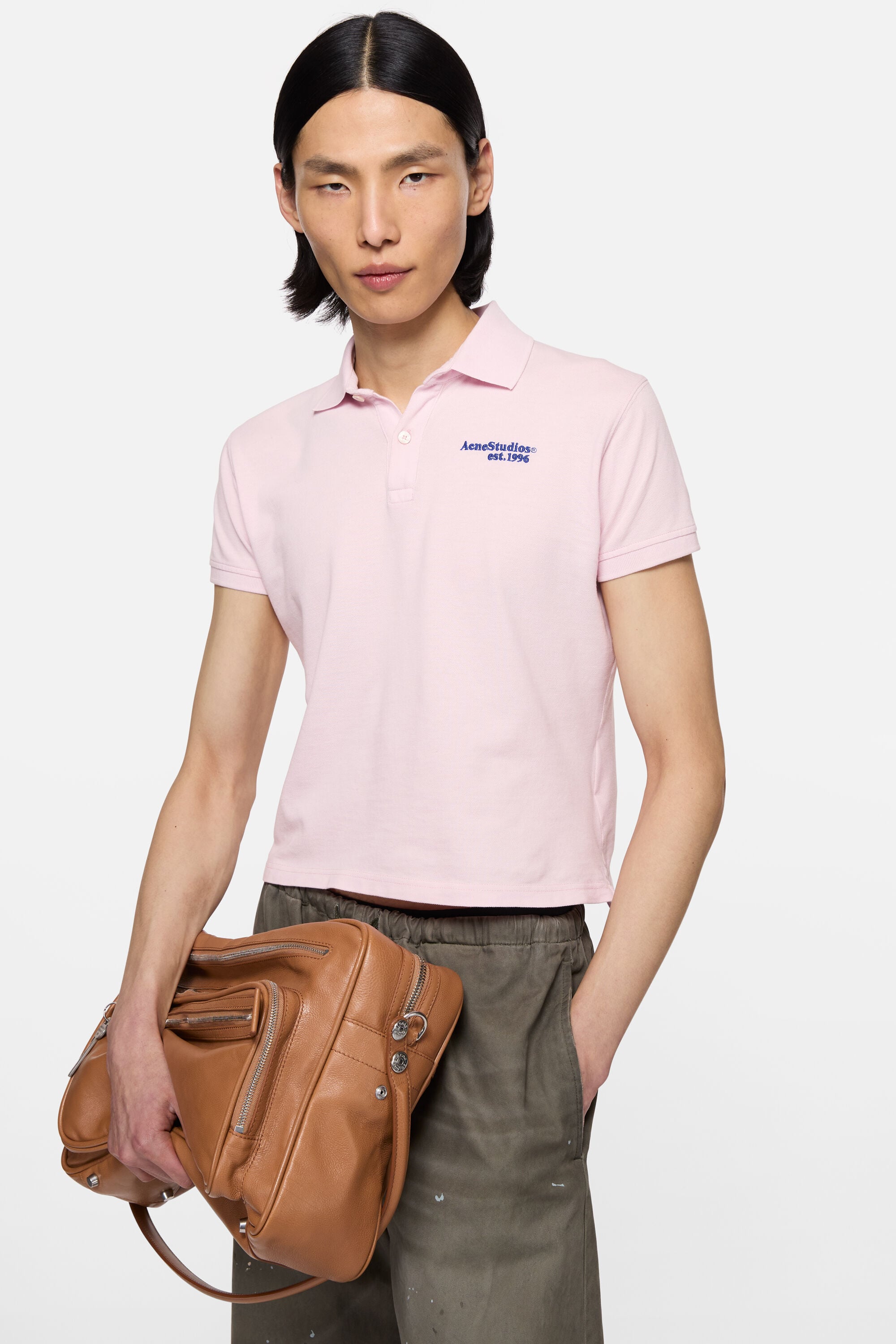 Acne Studios - ロゴポロTシャツ - ペールピンク