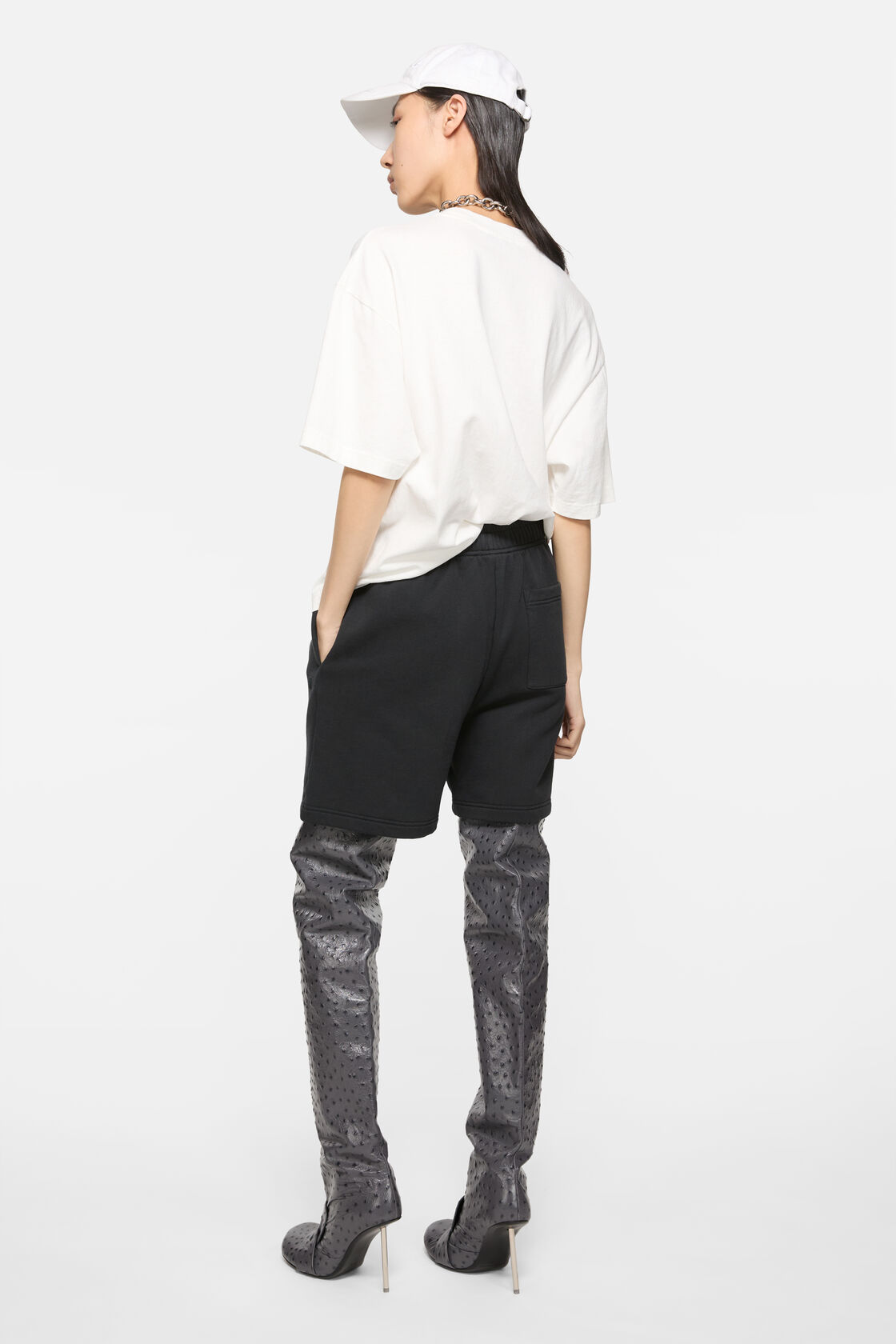 Fleece shorts, Black, 2000x