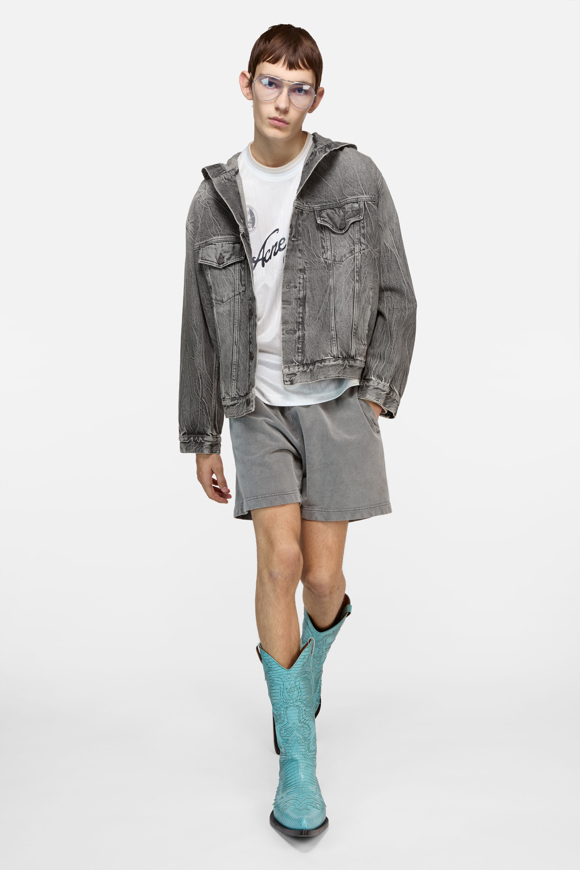 DENIM JACKET WITH HOOD